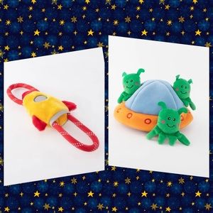 NWT Two Space Theme Dog Toy Bundle by Zippy Paws